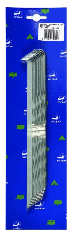 Haring Bo-Camp Gekarteld Gegalvaniseerd Staal 24 Cm (10-delig)