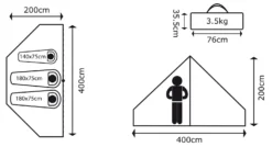 Binnentent Bo-Camp Urban Outdoor Streeterville 3-Personen -Campingwinkel 4472510 06