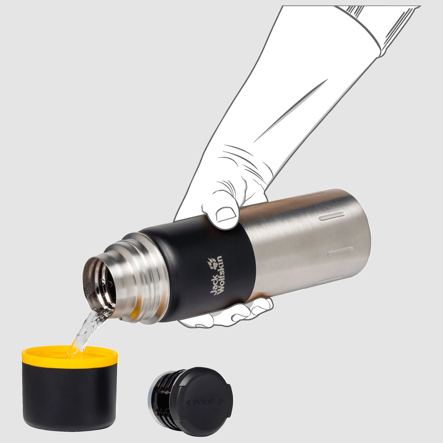 Thermosfles Jack Wolfskin Kolimo 0.5 Black 3 Thermosfles Jack Wolfskin Kolimo 0.5 Black - Afbeelding 3