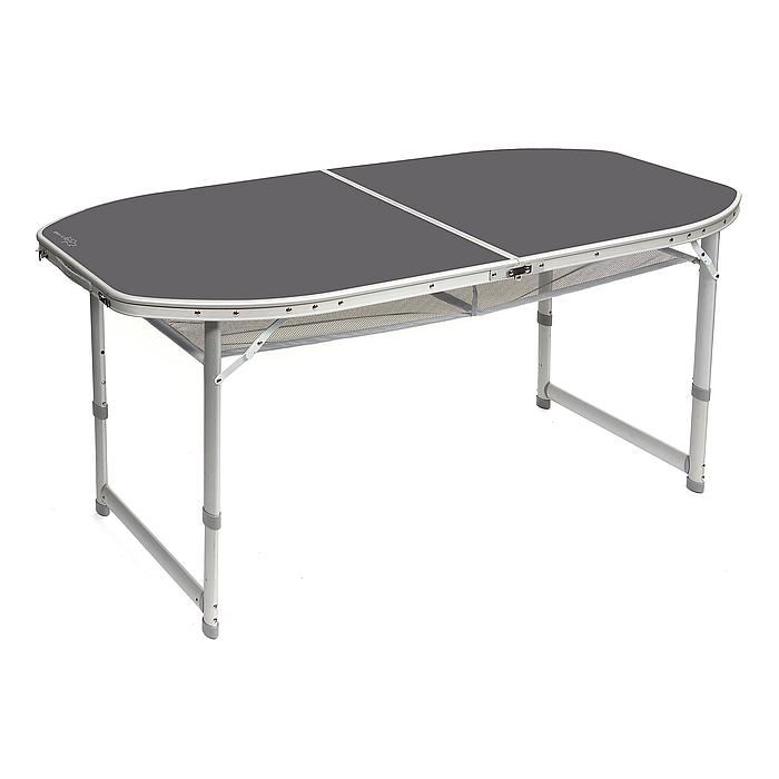Tafel Bo-Camp Ovaal Koffermodel Grey (150 X 80 Cm) 1 Tafel Bo-Camp Ovaal Koffermodel Grey (150 X 80 Cm)