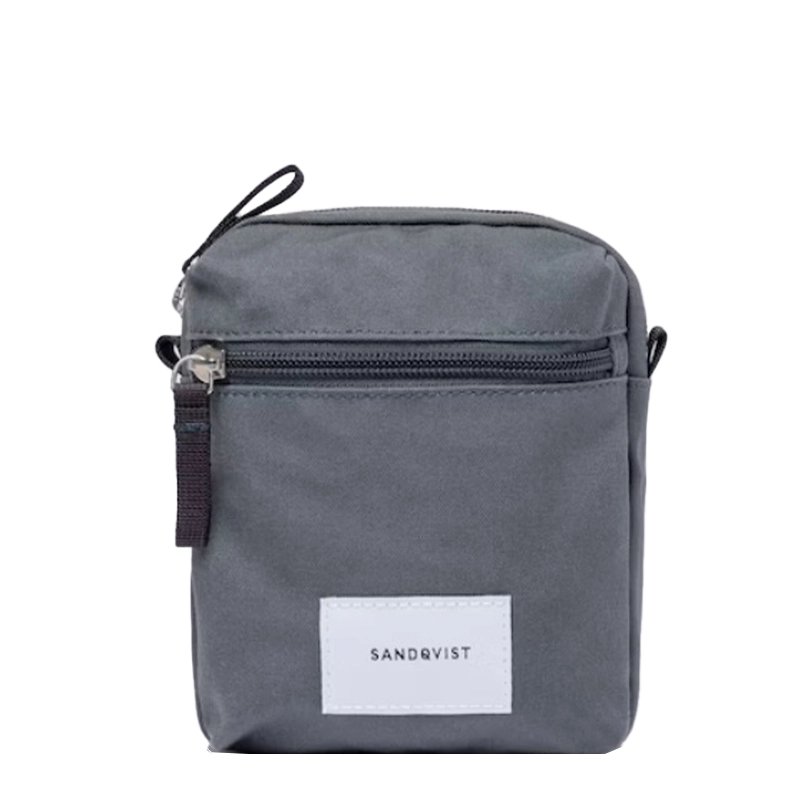 Schoudertas Sandqvist Sixten Vegan Dark Slate With Navy Webbing