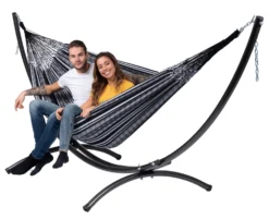 Hangmat Tropilex Double Comfort Black White -Campingwinkel hammock comfort black white 50