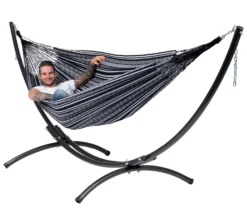 Hangmat Tropilex Double Comfort Black White -Campingwinkel hammock comfort black white 51