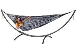 Hangmat Tropilex Double Comfort Black White -Campingwinkel hammock comfort black white 54