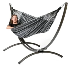 Hangmat Tropilex Double Comfort Black White -Campingwinkel hammock comfort black white 55