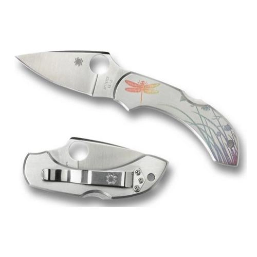 Vouwmes Dragonfly SS Tattoo Zilver Spyderco 1 Vouwmes Dragonfly SS Tattoo Zilver Spyderco