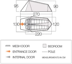 Tent Vango Soul 200 Treetops -Campingwinkel vango 2019 tents floorplan soul 200 1