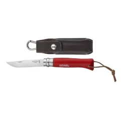 Vouwmes Inox No. 8 Origins Tradition Rood Opinel Hoesje